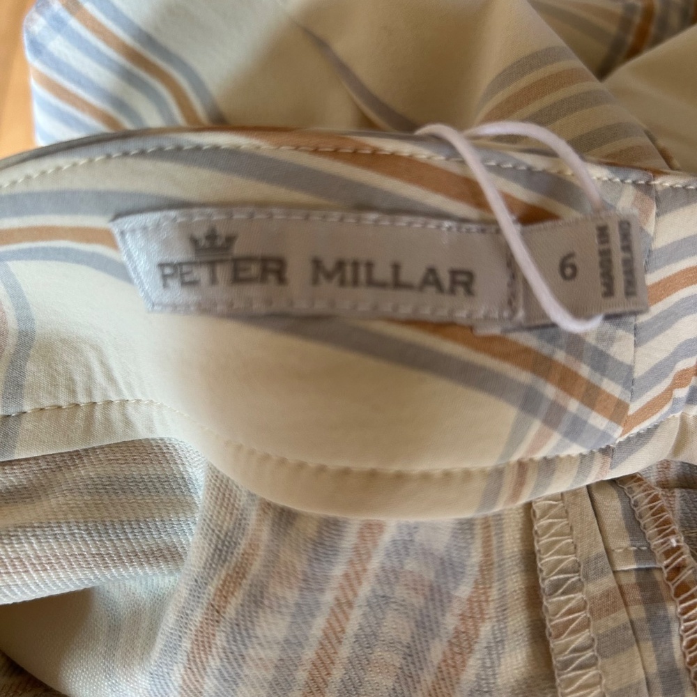 Peter Millar Womens Ivory Plaid Active Wear Pants Size 6 NWT - Picture 5 of 10